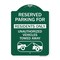 Signmission Reserved Parking Reserved Parking for Residents Only Unauthorized Vehicles Towed Away, GW-1824-23042 A-DES-GW-1824-23042 - alternate 1